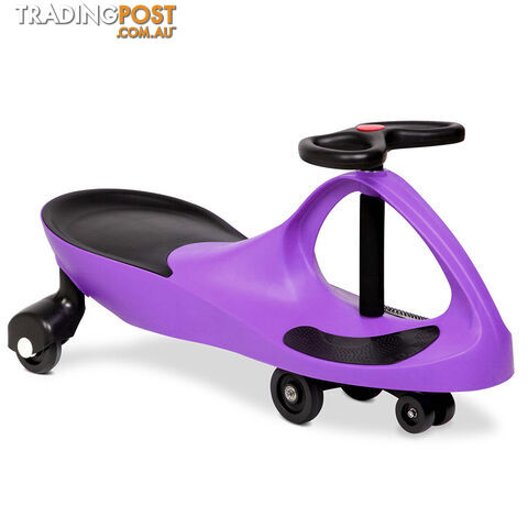 Swing Car Kids Ride On Toy Pedal Free Swivel Slider Safe Speed Wiggle Scooter PU