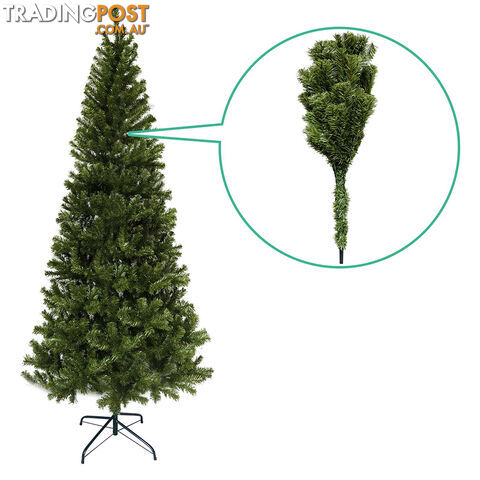 7FT Premium Christmas Tree Free Ornament 210CM Xmas Decorate Steel Base Green