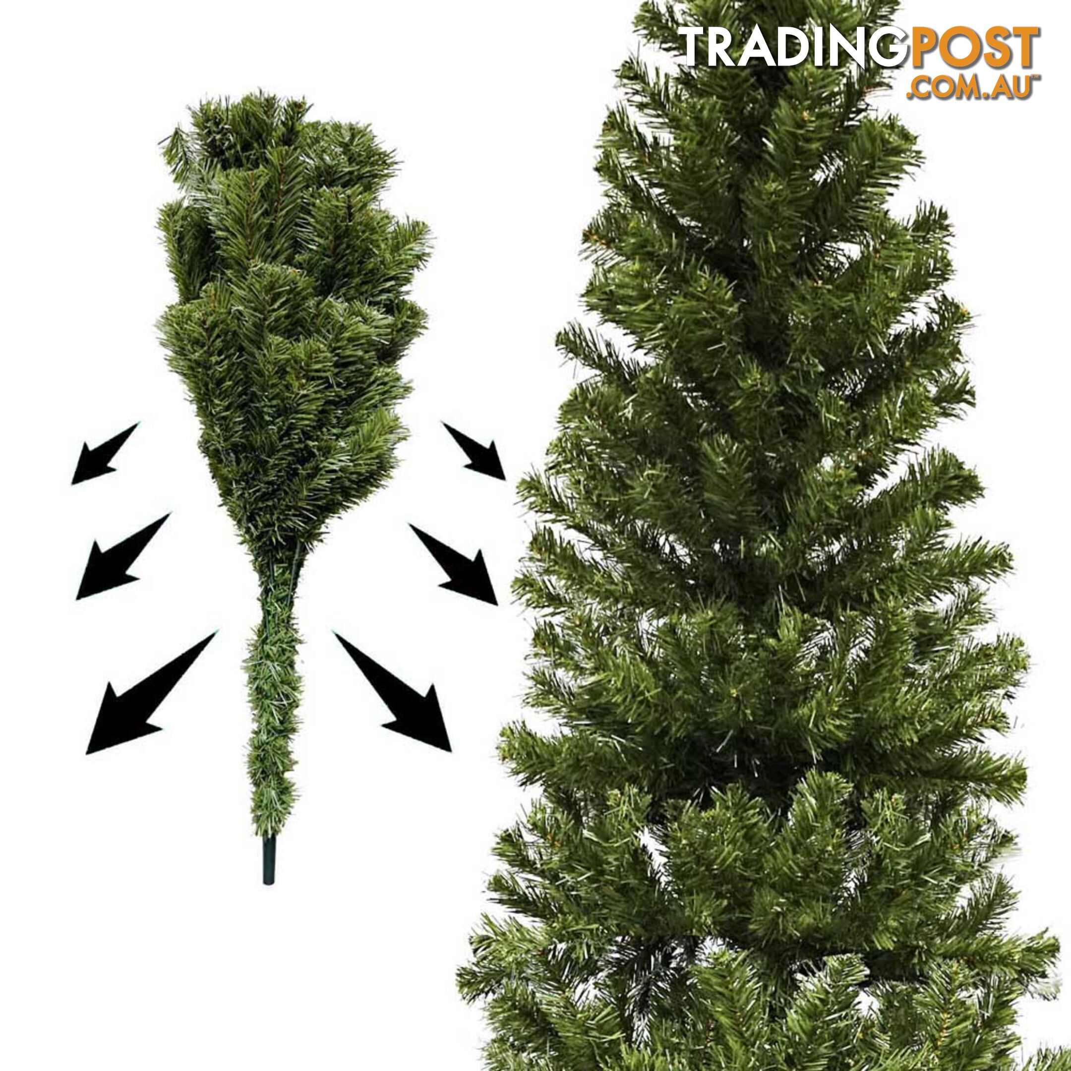 7FT Premium Christmas Tree Free Ornament 210CM Xmas Decorate Steel Base Green