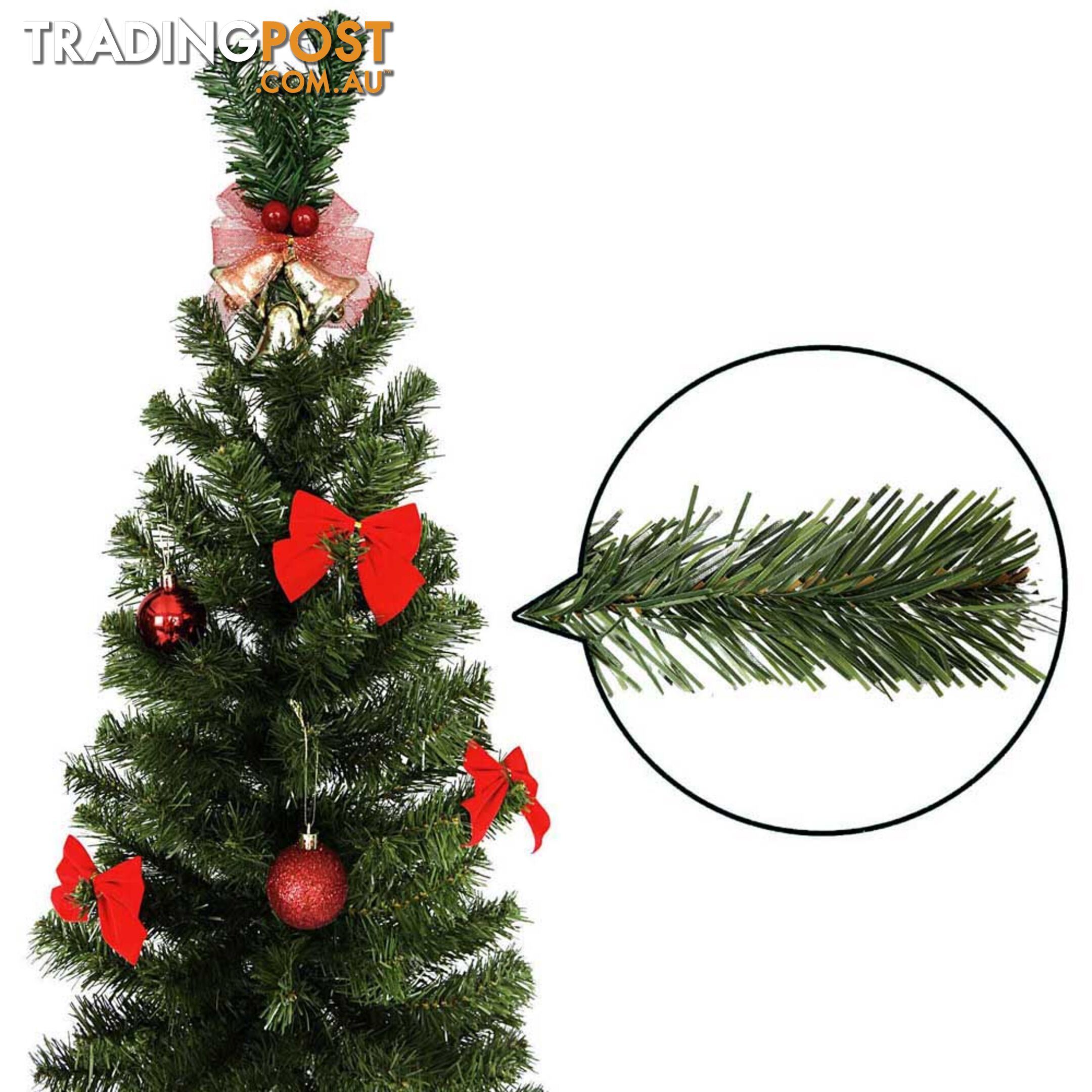 7FT Premium Christmas Tree Free Ornament 210CM Xmas Decorate Steel Base Green