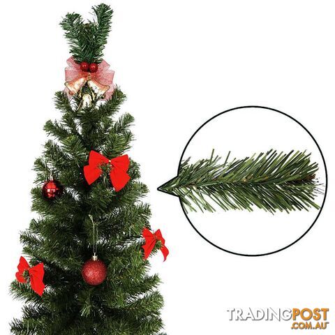 7FT Premium Christmas Tree Free Ornament 210CM Xmas Decorate Steel Base Green