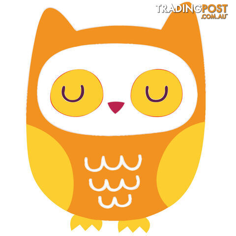 Orange Owl Wall Stickers - Totally Movable