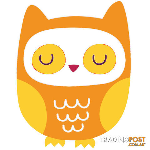 Orange Owl Wall Stickers - Totally Movable