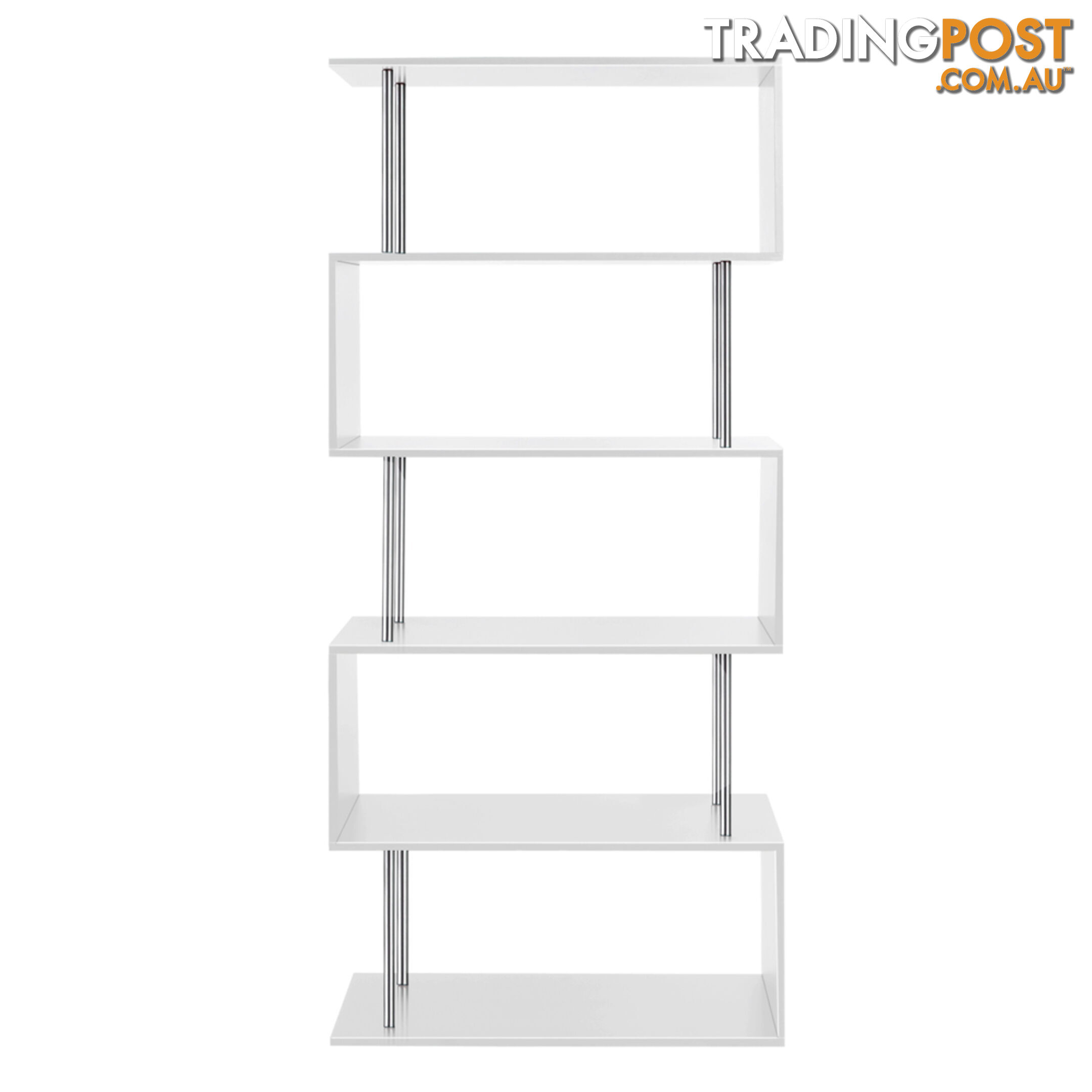 5 Tier Display/Book/Storage Shelf Unit White