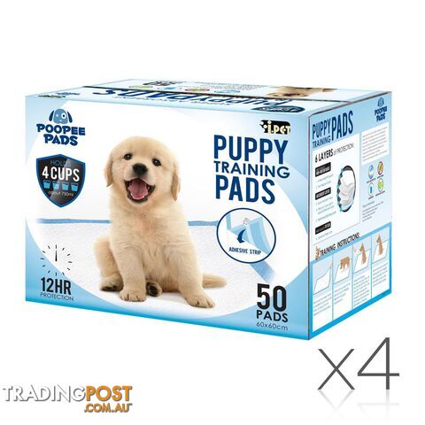 200 Puppy Toilet Pads Super Absorbent Pet Cat Dog Pee Potty Training Pad Blue