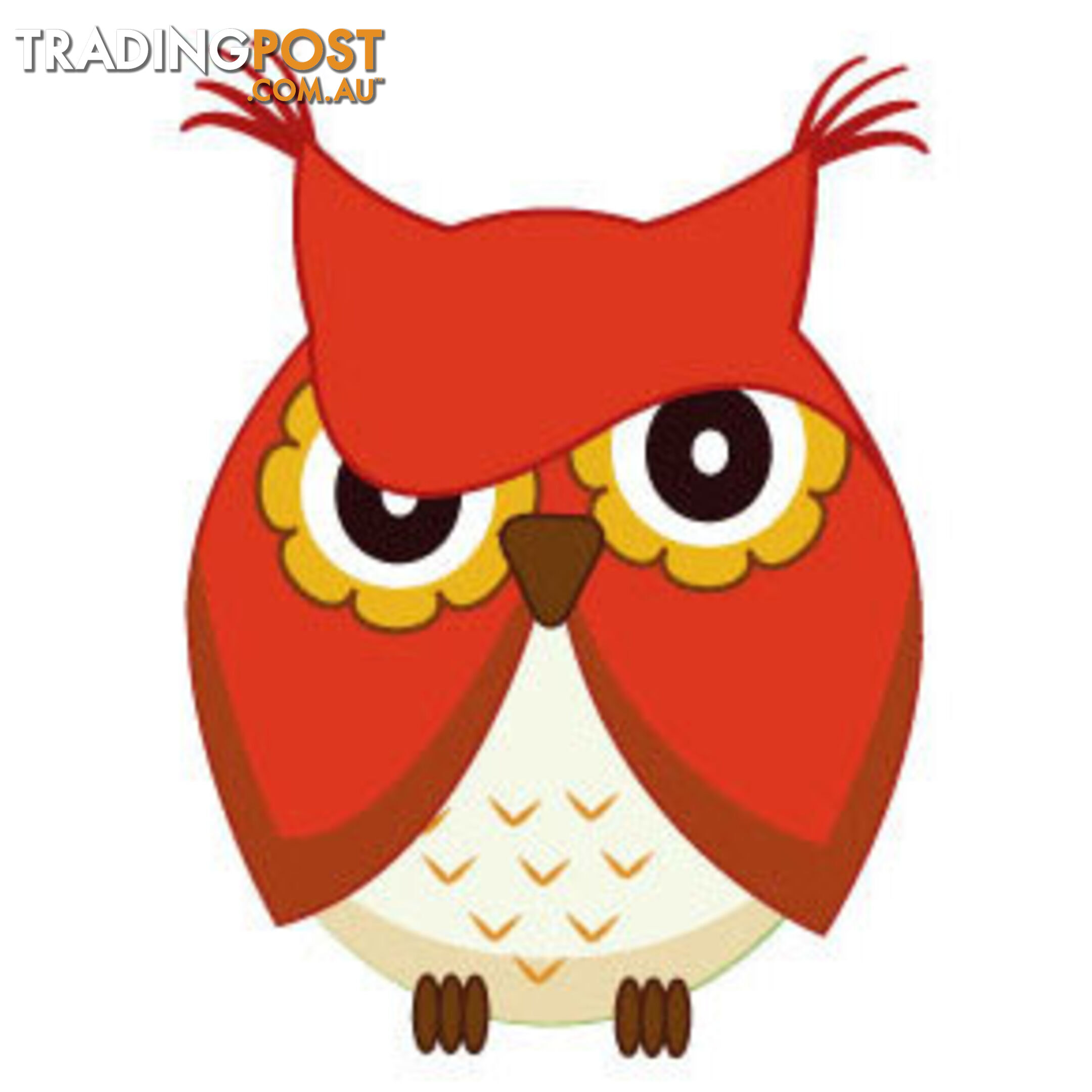 10 X Cute red owl Wall Sticker - Totally Movable