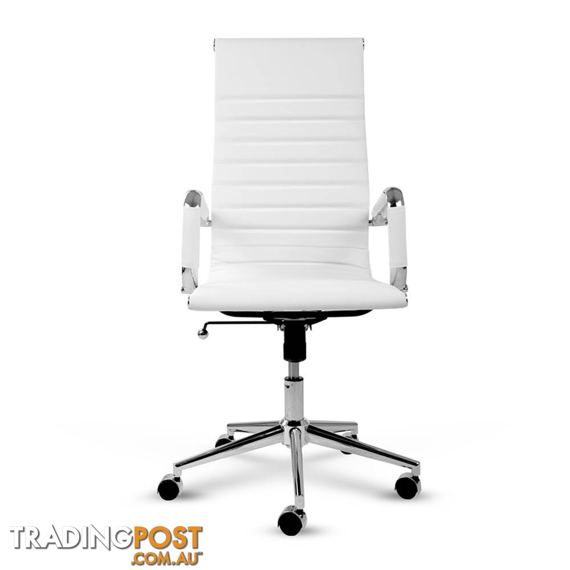 PU Leather High Back Executive Computer Office Chair Eames Replica White