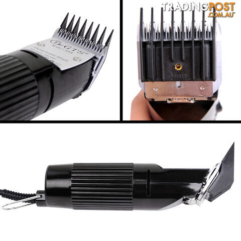 Electric Dog Grooming Clipper Comb Set Black