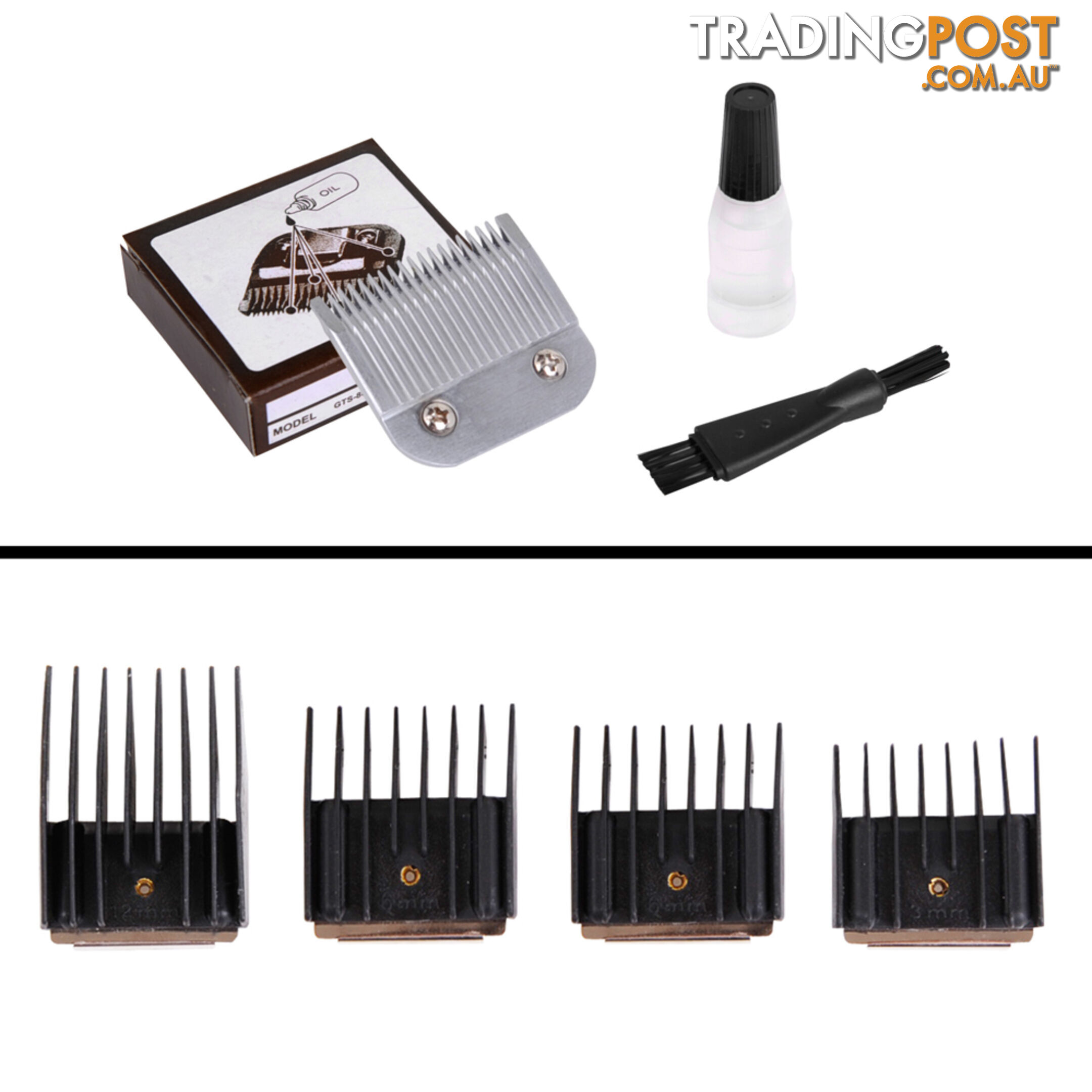 Electric Dog Grooming Clipper Comb Set Black