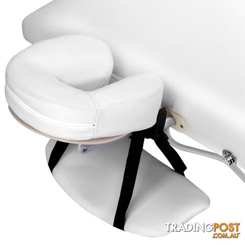 Portable Aluminium 3 Fold Massage Table Beauty Chair Bed Treatment White 75cm