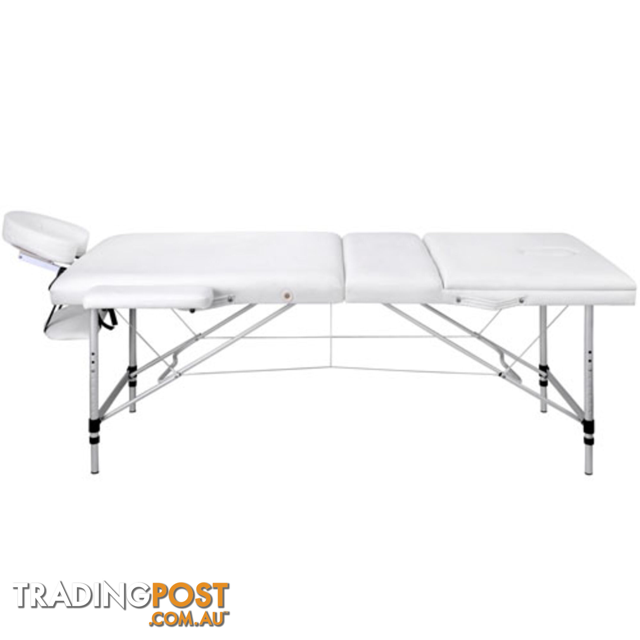 Portable Aluminium 3 Fold Massage Table Beauty Chair Bed Treatment White 75cm