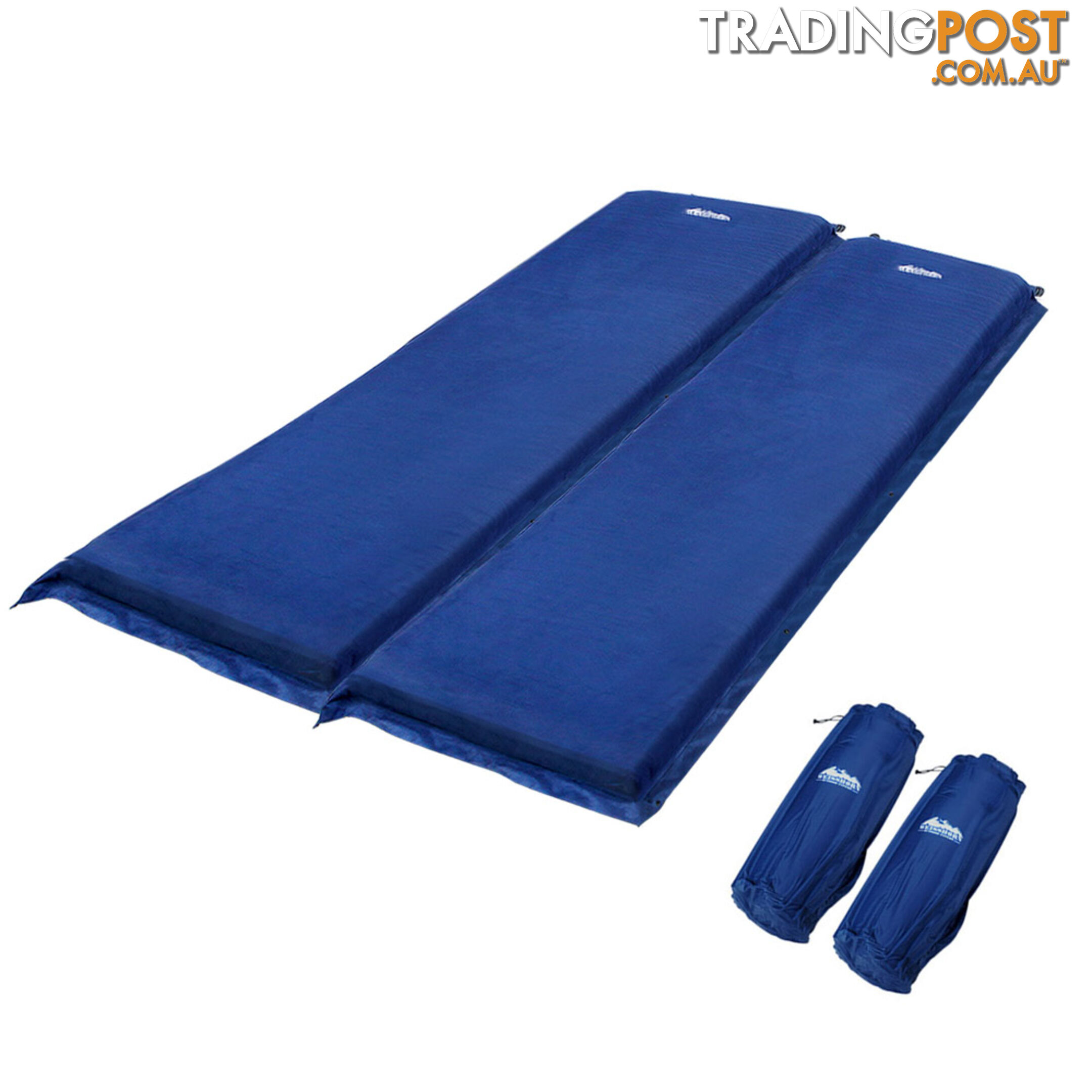 Double Self Inflating Sleeping Mats 10cm Blow Up Mattress Camping Hiking Air Bed