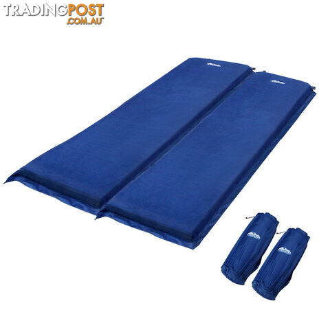 Double Self Inflating Sleeping Mats 10cm Blow Up Mattress Camping Hiking Air Bed