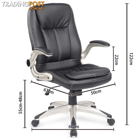 Executive PU Faux Leather Computer Chair Ergonomic Office Furniture Black