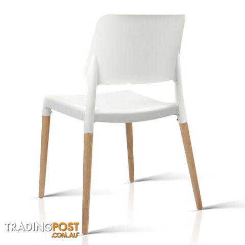 4xStackable Belloch Replica Dining Chair Kitchen Restaurant Cafe Bar Stool White - photo 4 of 8