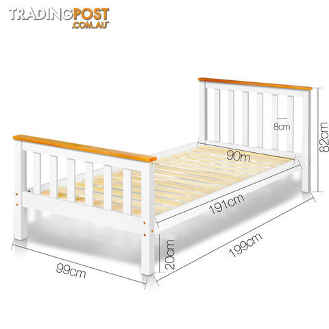 Pine Wood Single Bed Frame