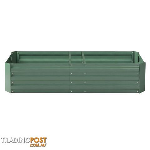 Galvanised Raised Garden Bed 180 x 90cm Green