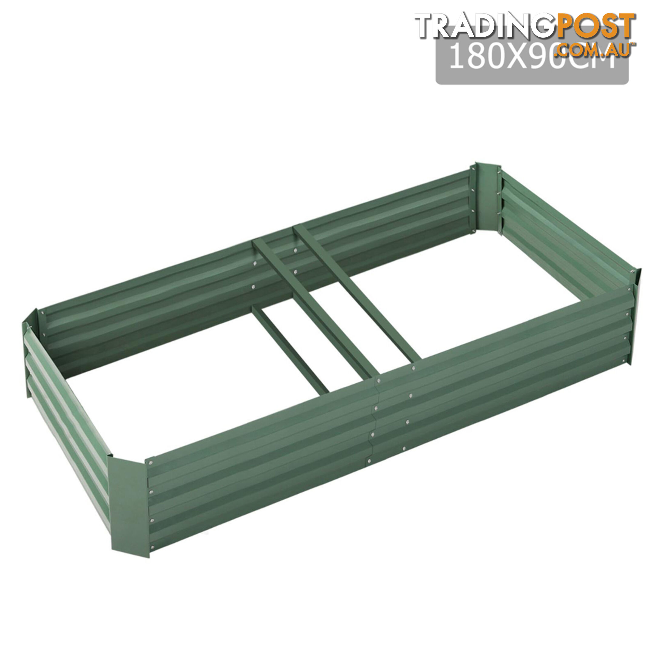 Galvanised Raised Garden Bed 180 x 90cm Green