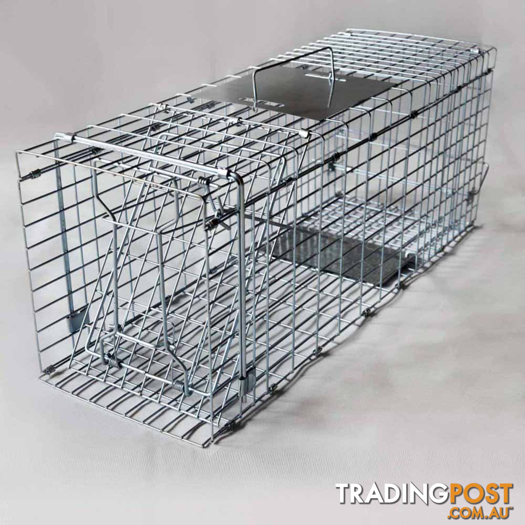 Large Humane Animal Trap Cage Possum Cat Rabbit Fox Koala Hare Catch 66 x 23cm