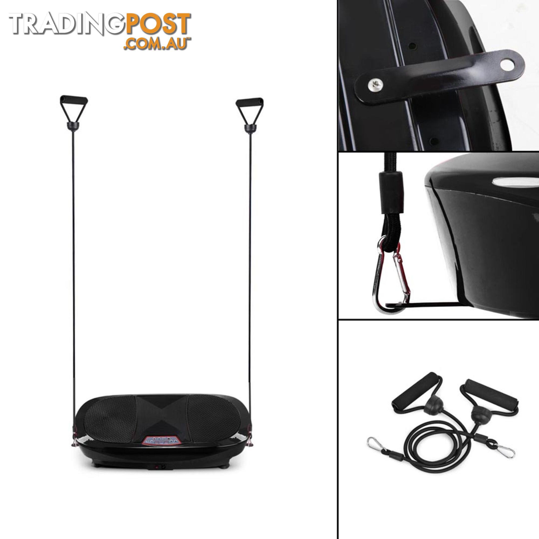 Twin Motor Vibration Plate 1200W Exercise Fitness Weight Loss Power Plate Black