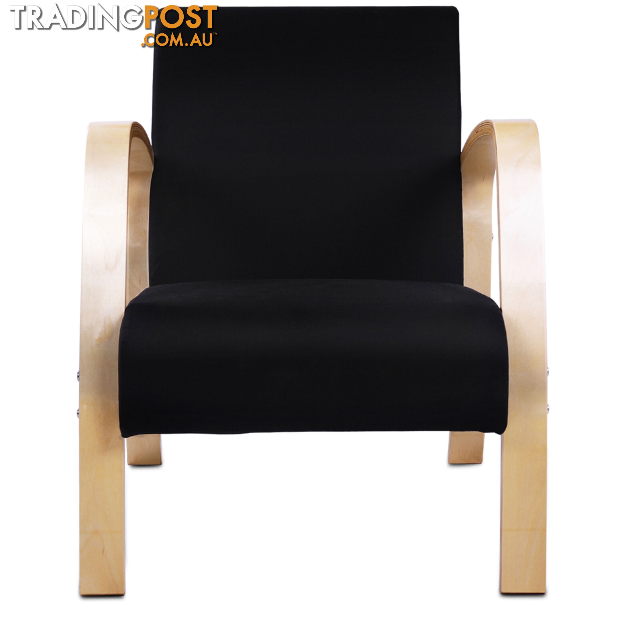 Birch Plywood Fabric Sofa Arm Chair Black