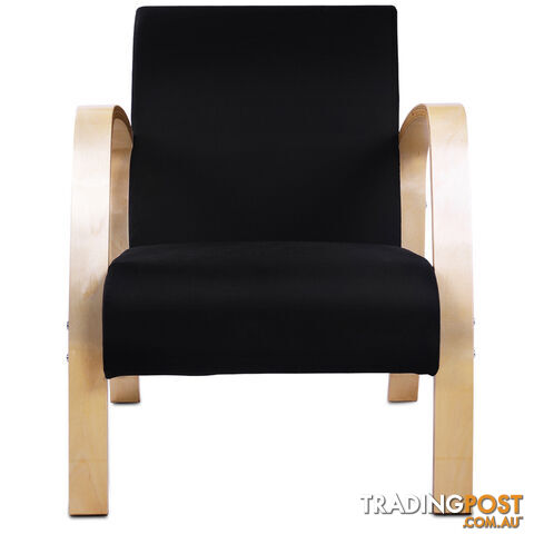 Birch Plywood Fabric Sofa Arm Chair Black