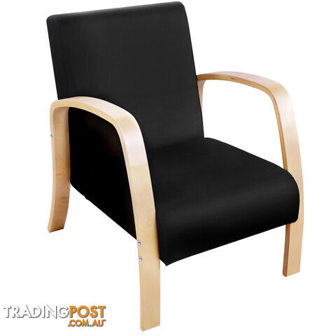 Birch Plywood Fabric Sofa Arm Chair Black