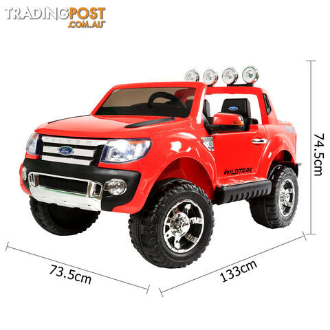 Ford Ranger Kids Ride On Car Licensed Remote Control Children Toy Truck Red