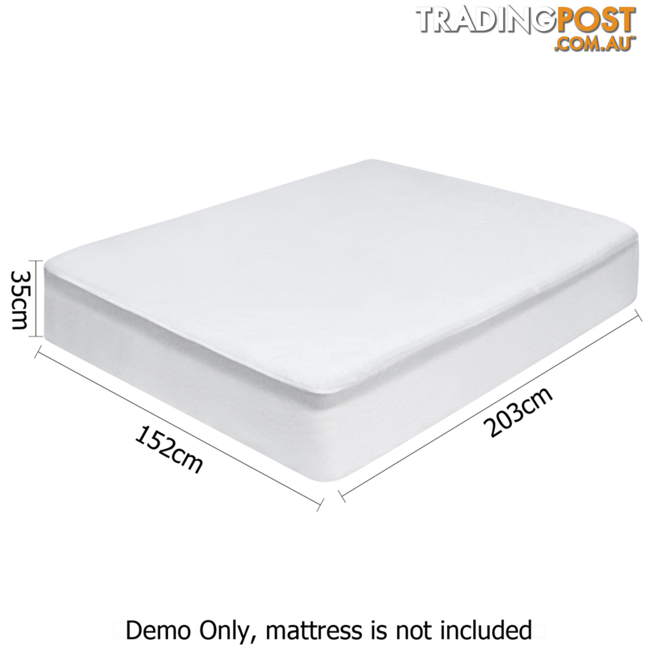 140GSM Terry Cotton Waterproof Mattress Protector Fully Fitted Bed Cover Queen