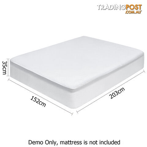 140GSM Terry Cotton Waterproof Mattress Protector Fully Fitted Bed Cover Queen