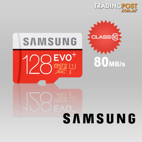 MB-MC128DA: SAMSUNG UHS-I Plus EVO CLASS 10 W ADAPTOR  80R/20W