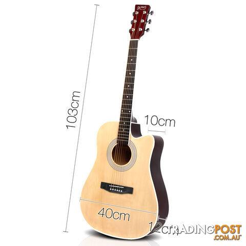 41in Steel-Stringed Acoustic Guitar Natural