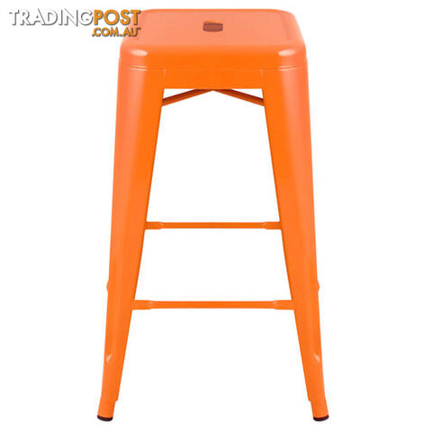 Set of 4 Replica Tolix Kitchen Bar Stool 66cm Orange - photo 5 of 8
