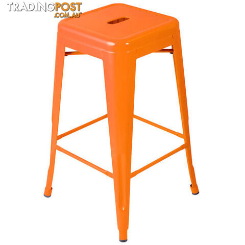Set of 4 Replica Tolix Kitchen Bar Stool 66cm Orange - photo 4 of 8