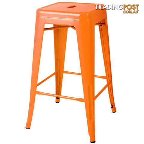 Set of 4 Replica Tolix Kitchen Bar Stool 66cm Orange - photo 3 of 8