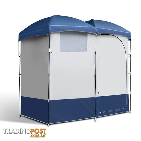 Double Camping Shower Toilet Tent Portable Outdoor Ensuite Change Room Shelter