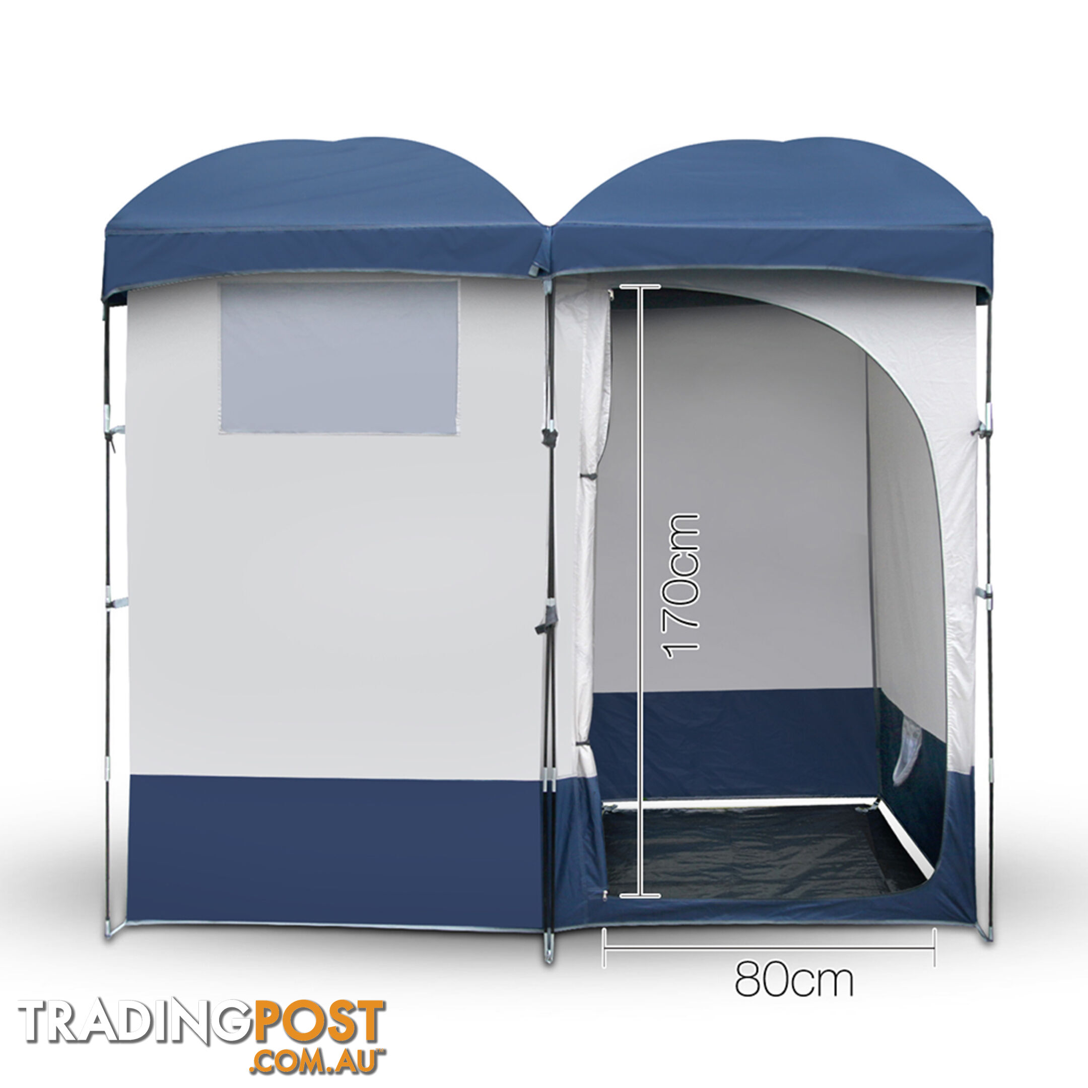 Double Camping Shower Toilet Tent Portable Outdoor Ensuite Change Room Shelter