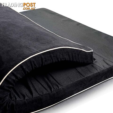 Pet Memory Foam Mattress Dog Bed Extra Large Cat Sleep Pad Mat Anti Skid Black
