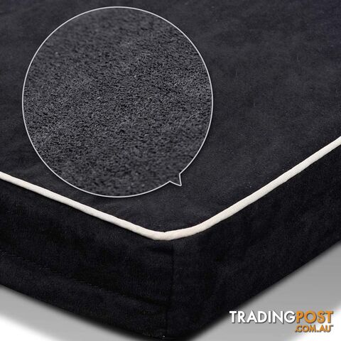 Pet Memory Foam Mattress Dog Bed Extra Large Cat Sleep Pad Mat Anti Skid Black