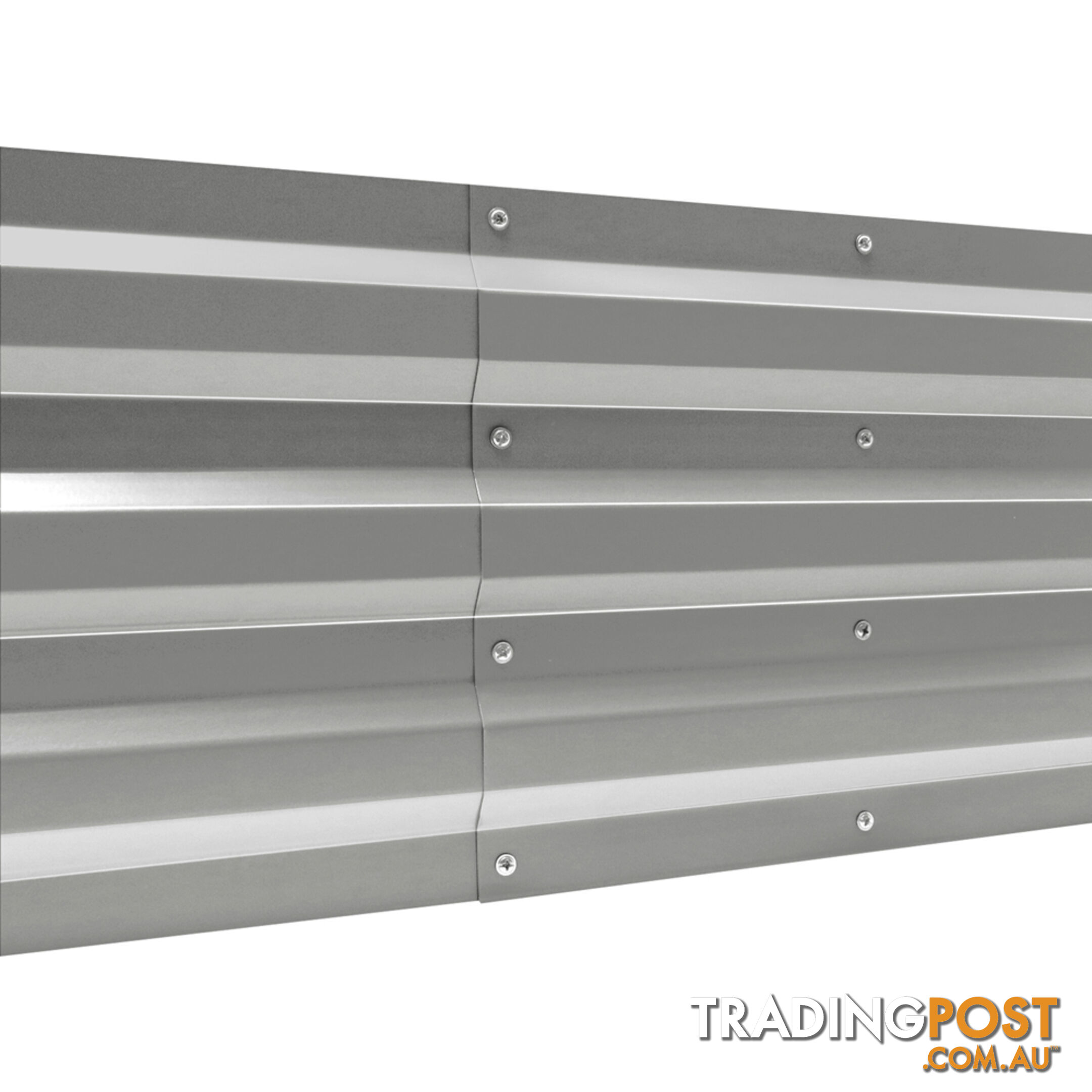 Galvanised Raised Garden Bed 180 x 90cm Aluminium White