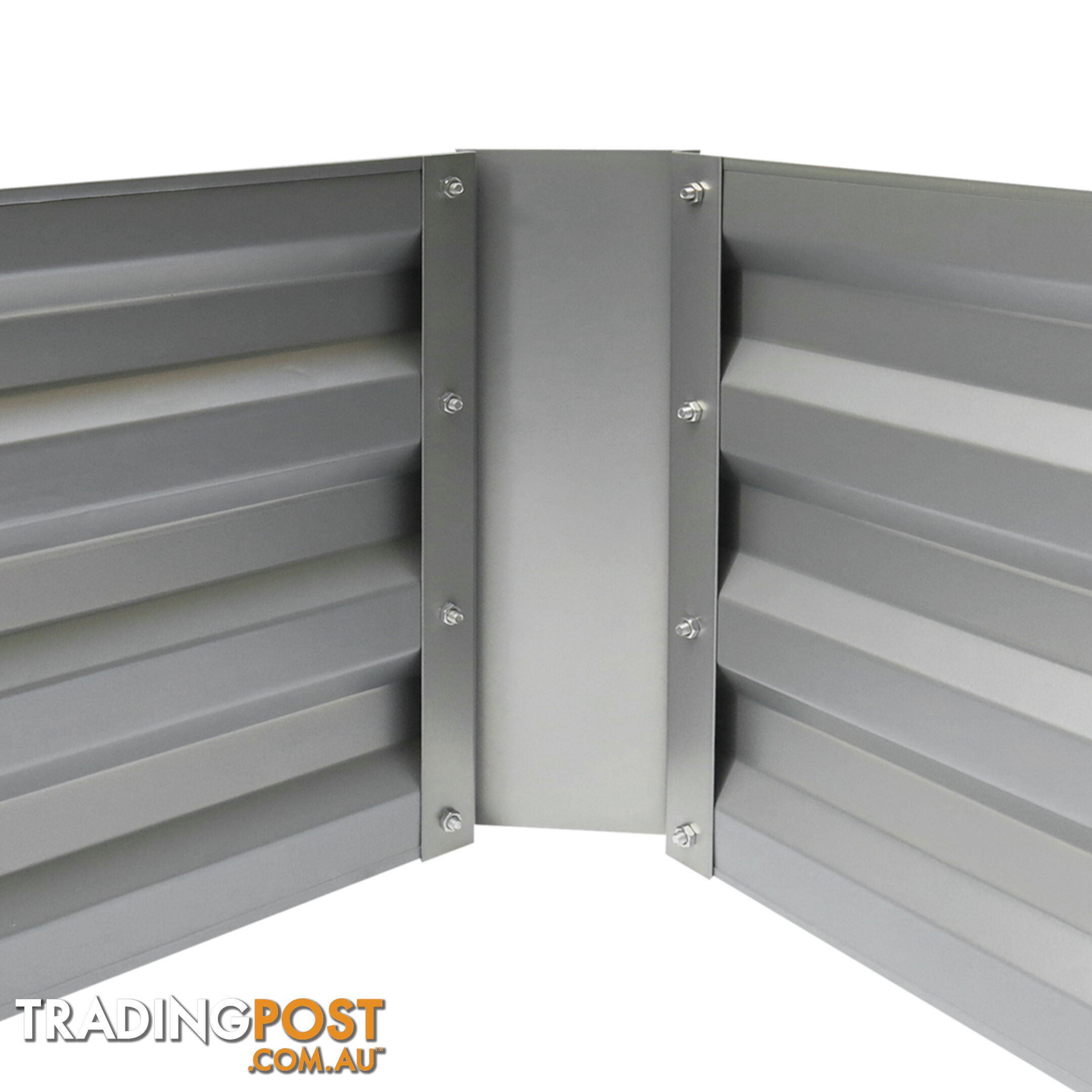 Galvanised Raised Garden Bed 180 x 90cm Aluminium White