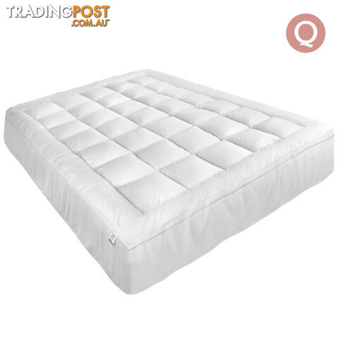 Luxury Mattress Topper Protector Pad Cover Pillowtop Memory Resistant Queen