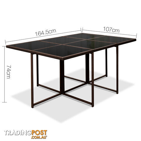 Capetown Dining 10 Seater Set _ Brown & White