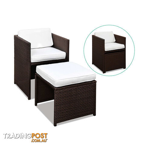Capetown Dining 10 Seater Set _ Brown & White
