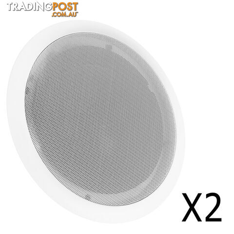 Set of 2 8in Round 2 Way Ceiling Speakers 250W Home Theatre