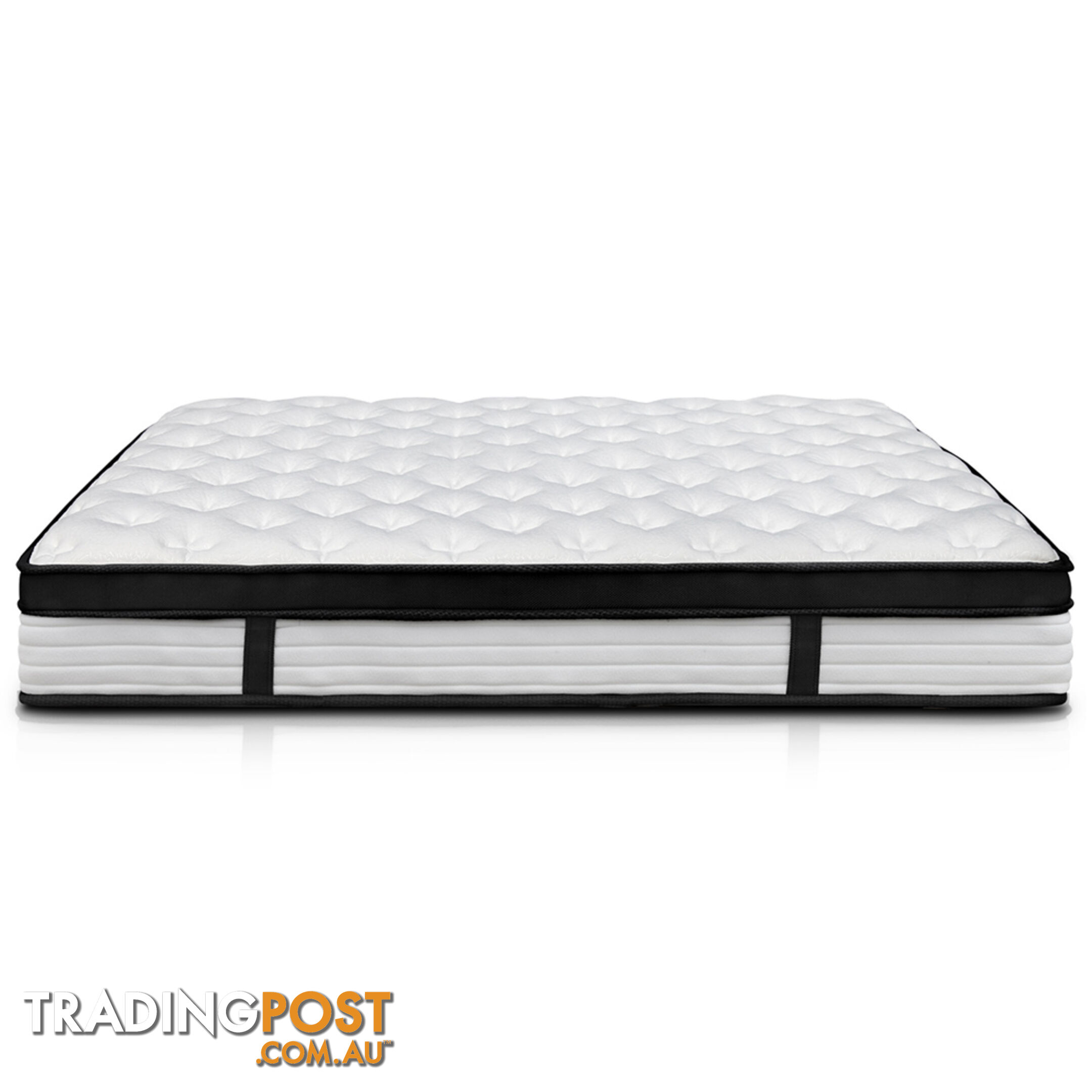 Single Size Euro Top Mattress High Density Foam 5 Zoned Pocket Spring