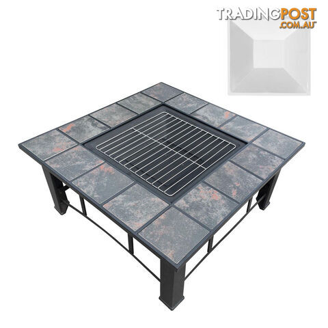 4IN1 Outdoor Camping Fire Pit BBQ Table Patio Grill Fireplace Heater Brazier