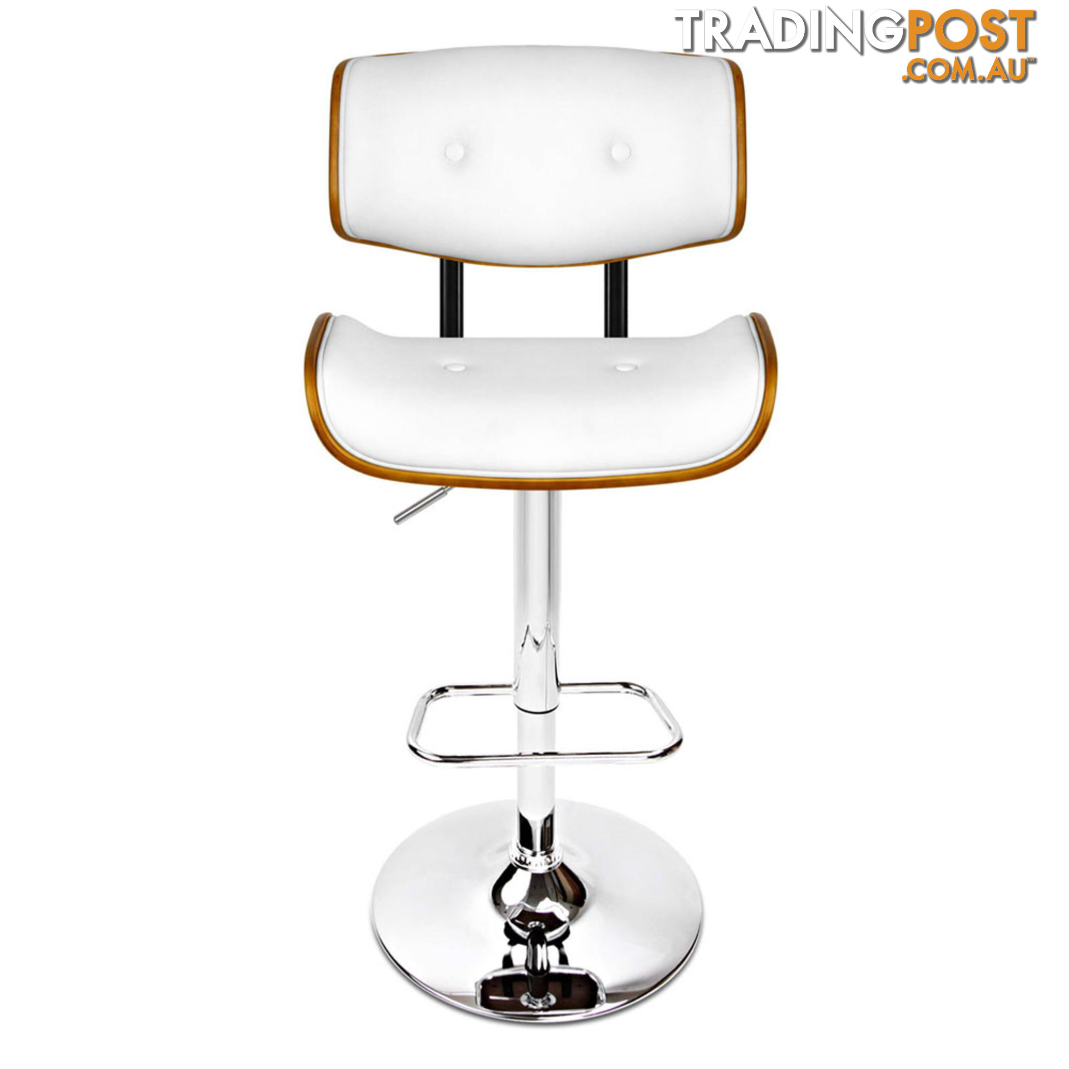 PU Leather Bar Stool with Chrome Base