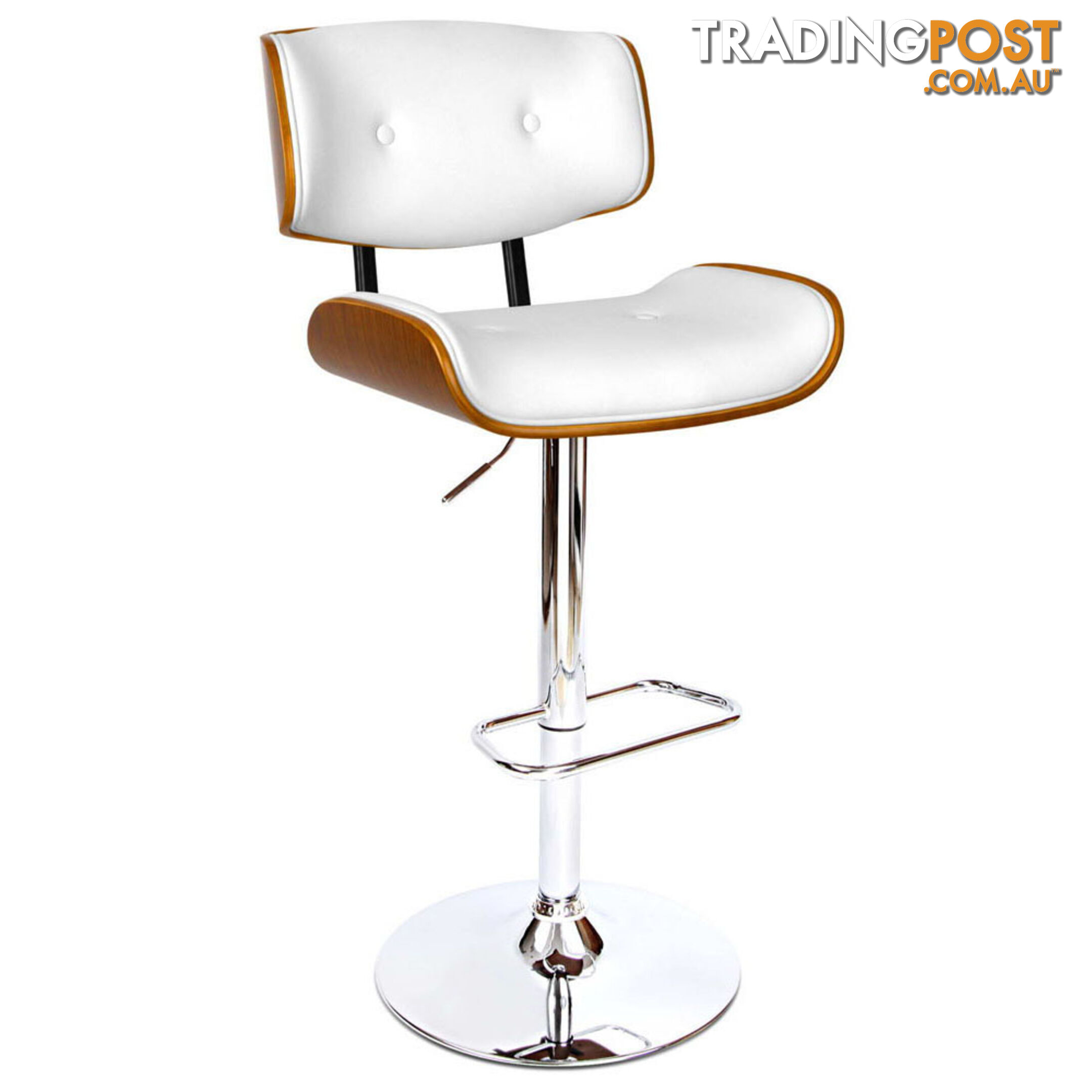 PU Leather Bar Stool with Chrome Base