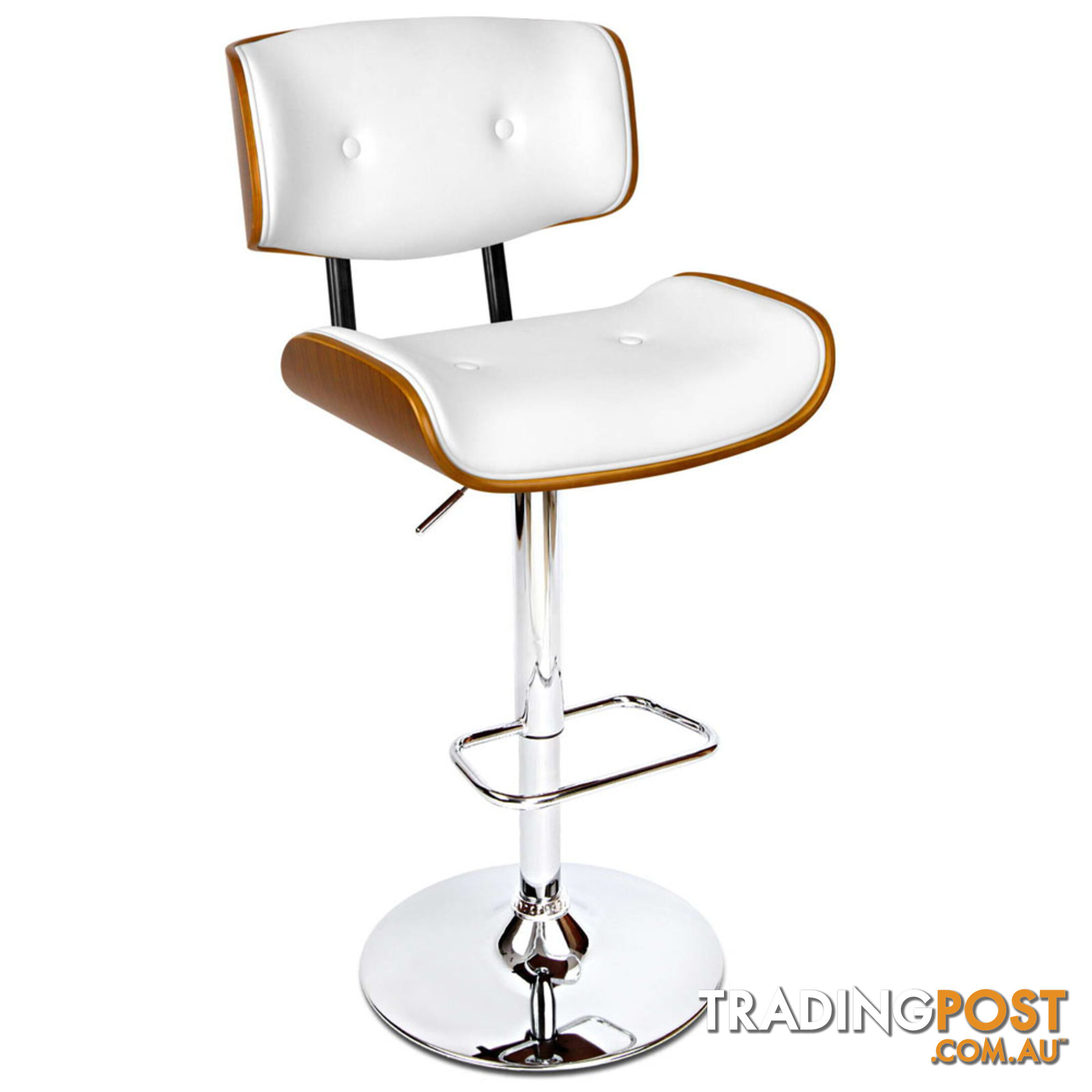 PU Leather Bar Stool with Chrome Base